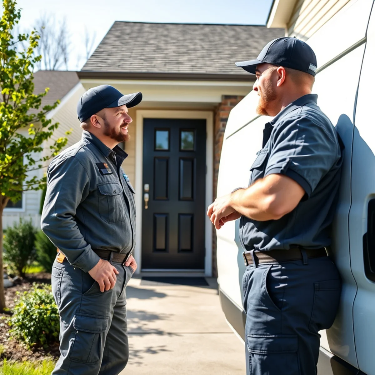 HVAC technician commissioning a new heat pump at an Arcona home in Lower Allen Township, Mechanicsburg, PA