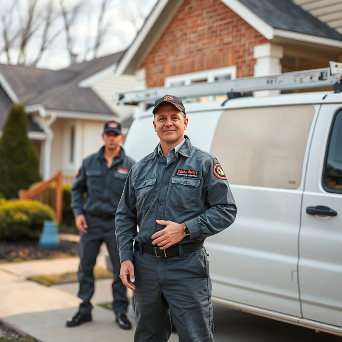 A fifteen-year-old builder-grade furnace and AC condenser in a Silver Spring Township, PA subdivision home