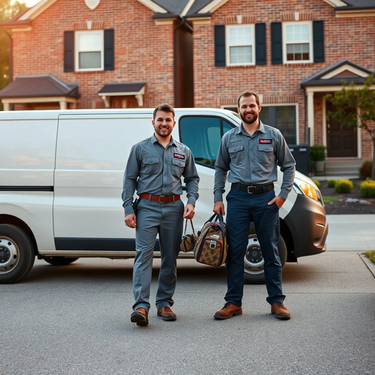 HVAC Mechanicsburg PA technician and branded service van in Mechanicsburg, PA