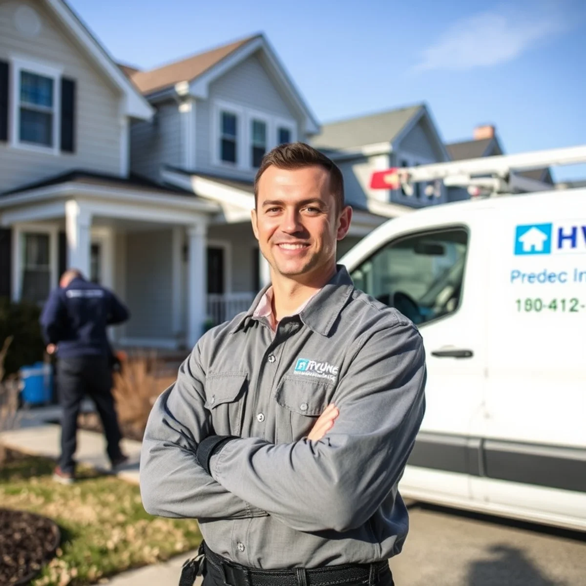 A high-efficiency furnace condensate drain line and a frost-covered heat pump coil during a Cumberland County freeze-thaw spell