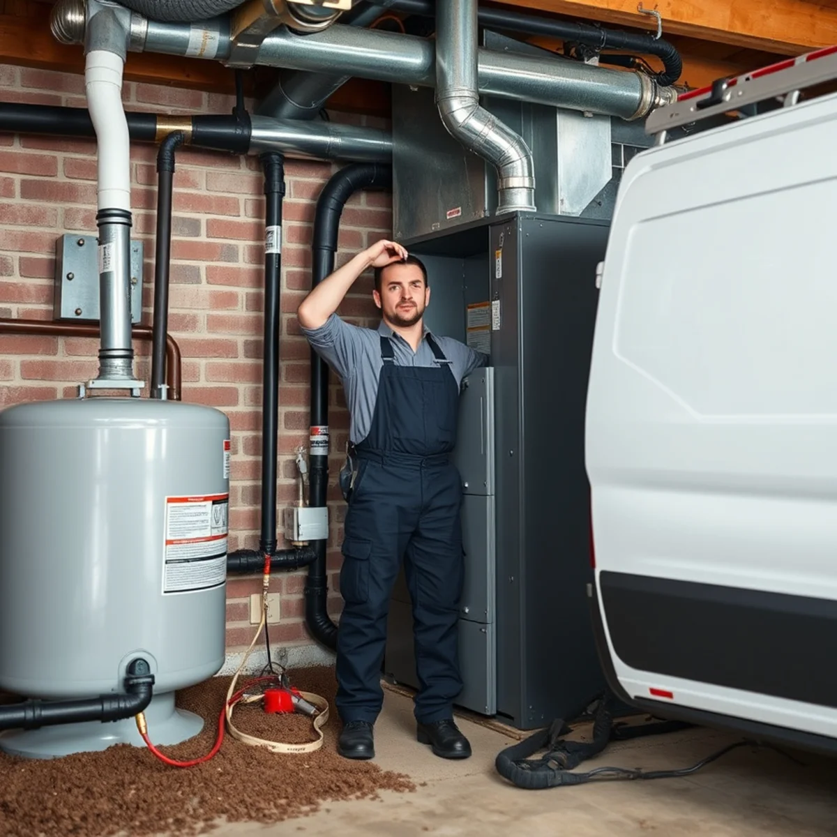 New natural gas furnace after an oil-to-gas conversion in a Mechanicsburg, PA home